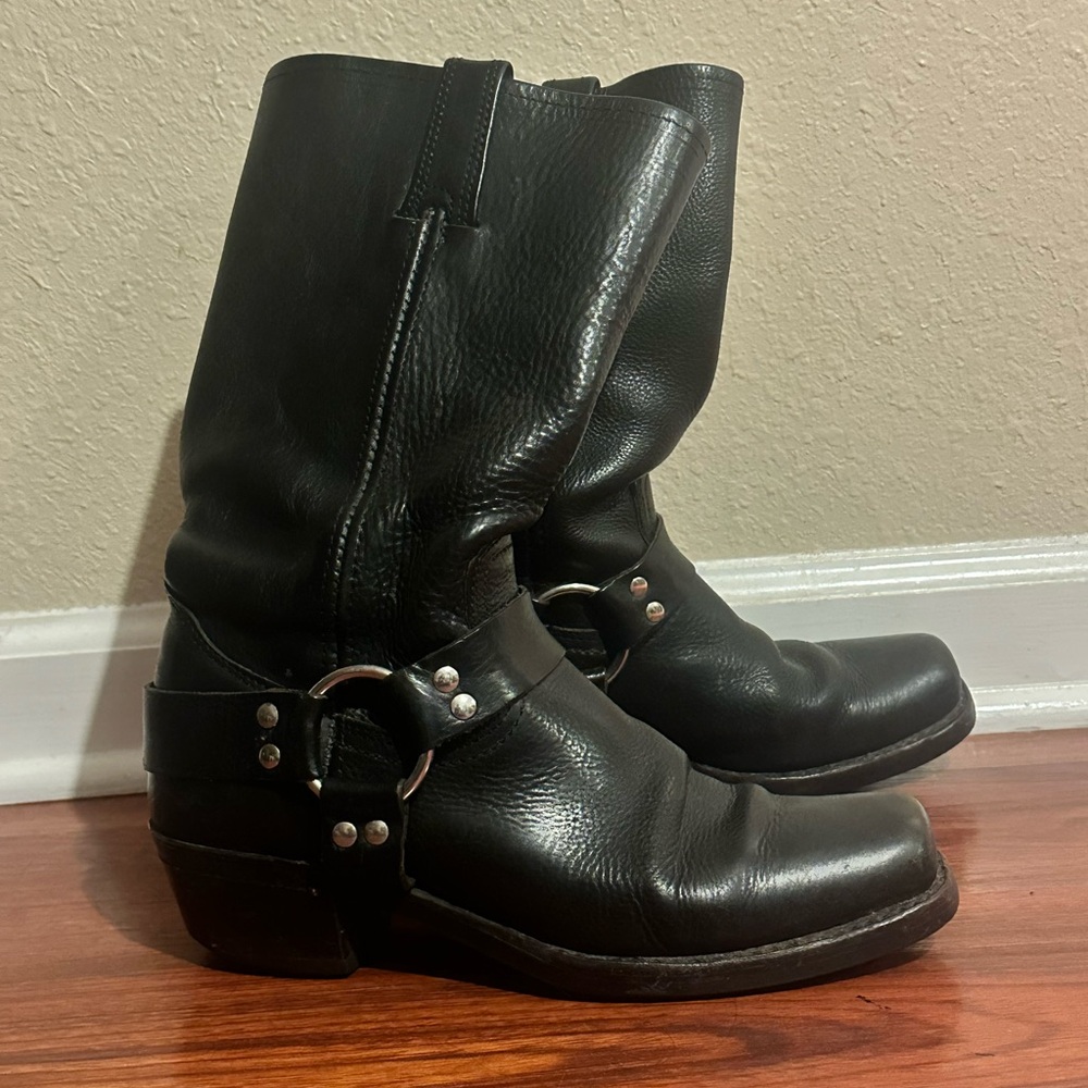 Black Leather Riding Boots